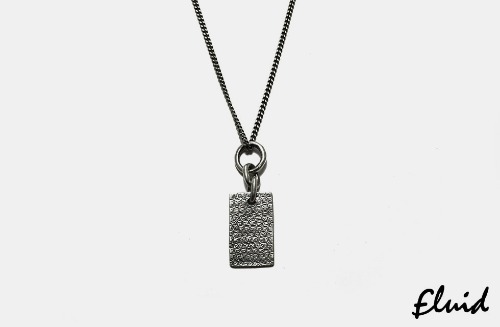 [fluid] pattern silver bar pendant
