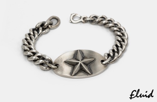 [fluid] star ID bracelet  (oval)