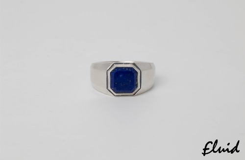[fluid] octagon stone ring (Lapis Lazuli)